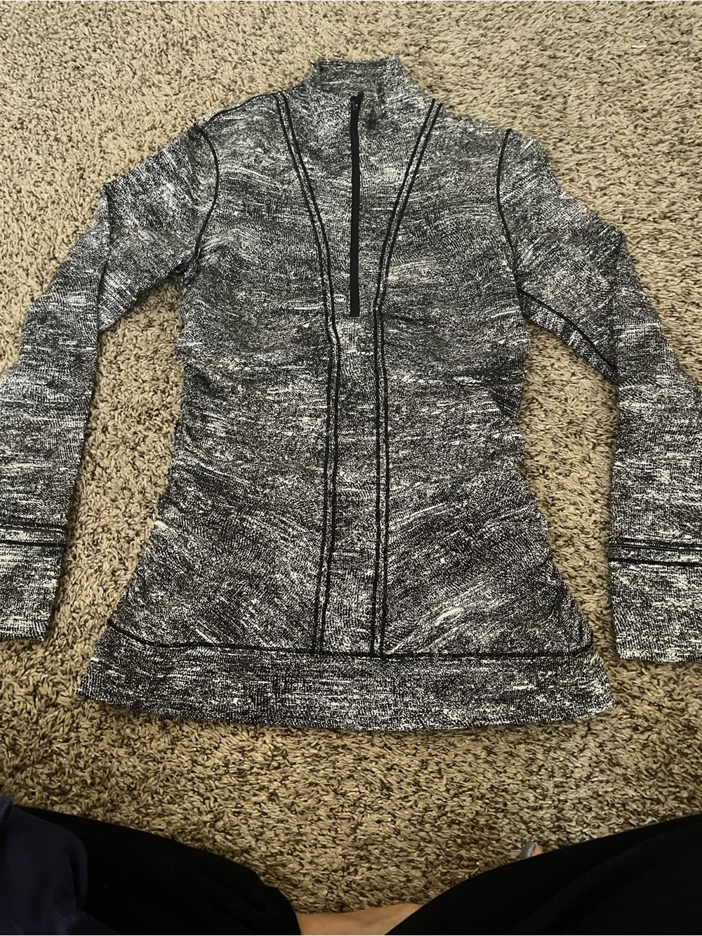 lululemon athletica Black & White Marled Ski Jacket
